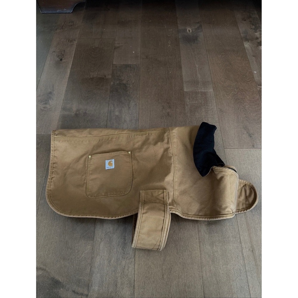 Carhartt Brown Cotton Duck Quilted Chore Coat Dog Vest XL P0140 Water Repellent